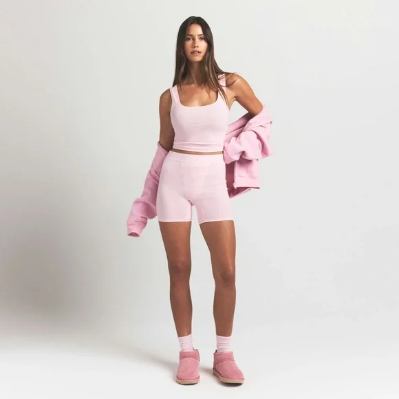 SKIMS Cotton rib boxer cherry blossom size S - Picture 1 of 7